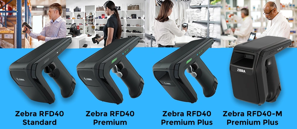 RFD40 UHF RFID Sleds